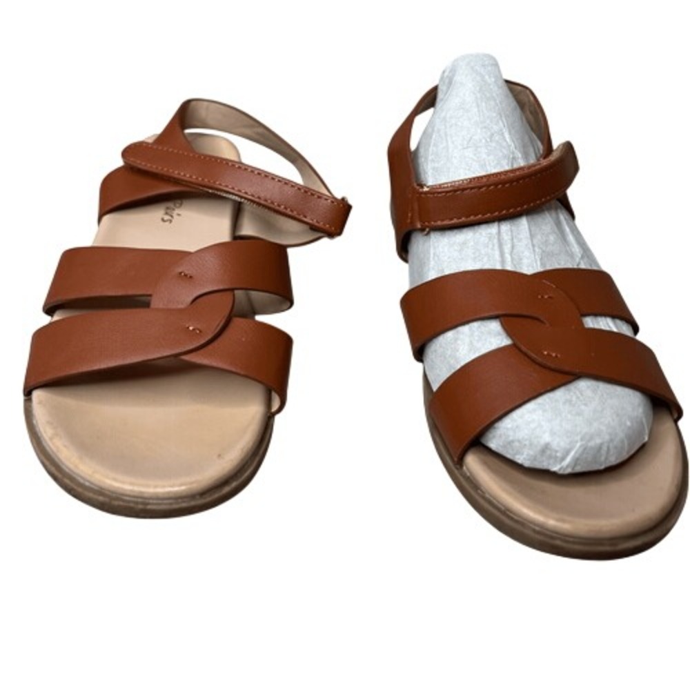 Dream Pairs Princess Strappy Leather Brown Sandals sz 1 Girls Retails $30